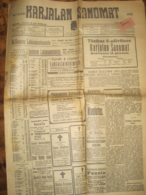 Sanomalehti: Karjalan Sanomat 5.2.1918