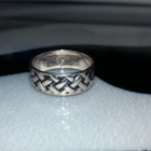 E.granit hopea sormus 916H P7 sterling Finland - pikkukuva 1
