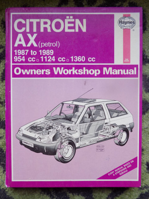 CITROEN AX  1987 to 1989  Owners Workkshop Manual