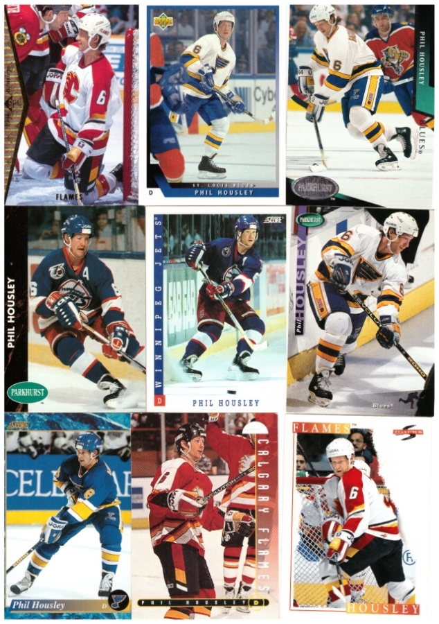 9 x PHIL HOUSLEY Flames, St. Louis Blues