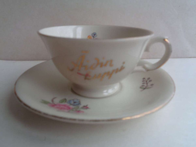Arabia Äidin kuppi,kahvikuppi+asetti