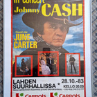 Johnny Cash Keikkajuliste. Lahden suurhallissa 28.10.83 - pikkukuva 1