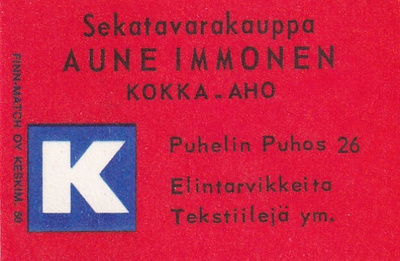 Kokka - Aho, Aune Immonen   b426
