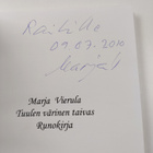 Marja Vierula : Tuulen värinen taivas : runokirja (signee... - pikkukuva 3