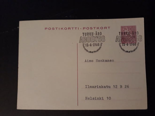 1968  Turku Åbo - ABOEX68 Postimerkin päivä