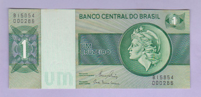 Brasilia 1 Cruzeiro v.1980 UNC P-191
