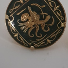 Vintage Round Damascene Cufflinks / pyöreät Kalvosinnapit - pikkukuva 3