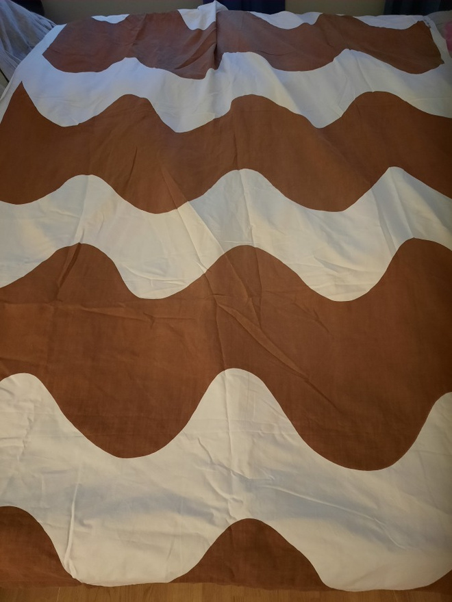 Marimekko ruskea lokki kangas 238x136cm