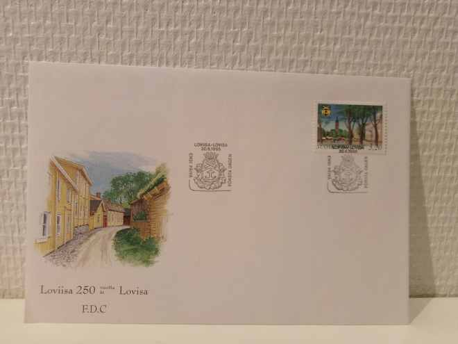 FDC- ensipäiväkuori - Loviisa 250 vuotta - 1995