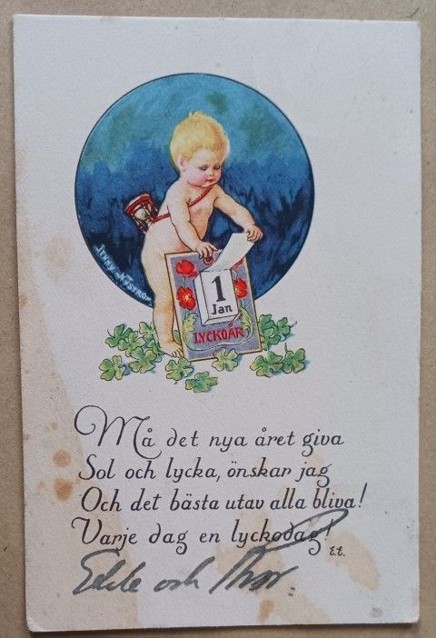 Jenny Nyström: Uuden Vuoden lapsi ja runo p. 1928