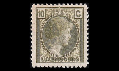 Luxemburg 167 ** Charlotte 10 C oliivinvihreä (1926)