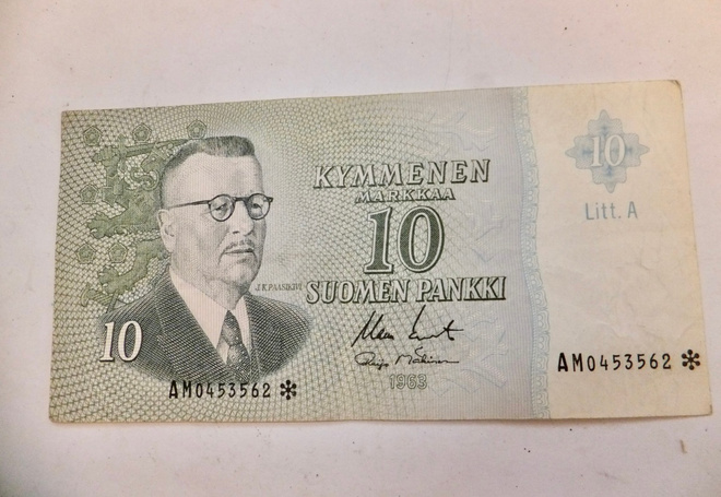 10 mk 1963 LItta A AN-sarja * Tähti