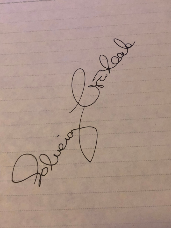Solveig Gräsback nimikirjoitus paperissa