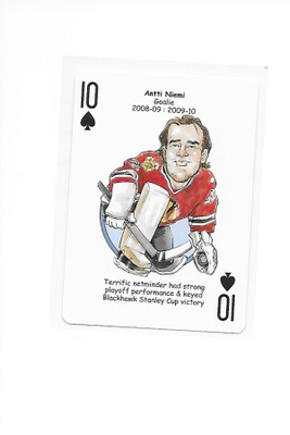 2010-11 Chicago Blackhawks PL Cards #S9 Antti Niemi Pelicans