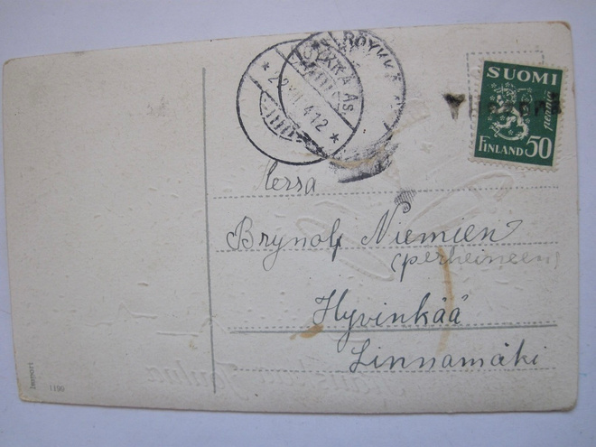 VANHA Postikortti Rivileima Yli..nnä 1934