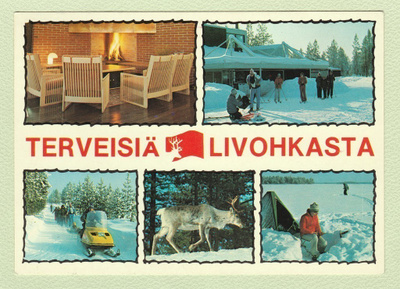 Postikortteja Livohkasta 5 kpl