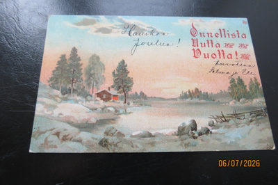 VANHA POSTIKORTTI 1909 KULKENUT SIGN. RÅ