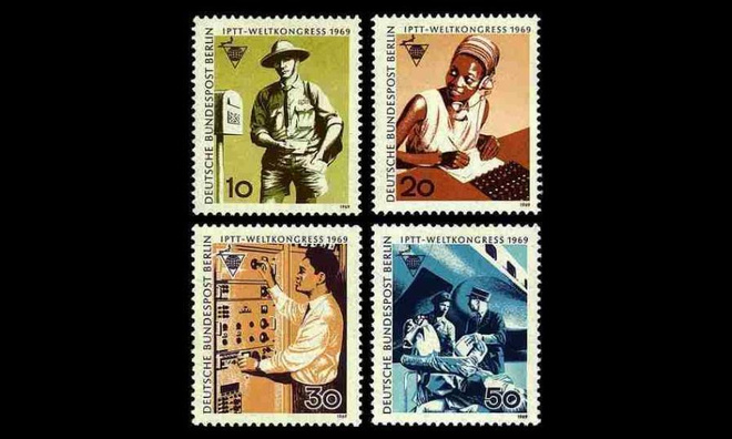 Berlin 342-5 ** Posti- ja telealan maailmankongressi (1969)