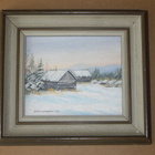 Helge Mieskonen LATOJA  öljyväri 11x13cm - pikkukuva 1
