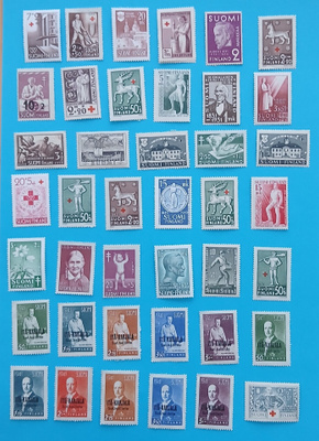Suomalaisia postituoreita merkkejä eri vuosilta 41 kpl **