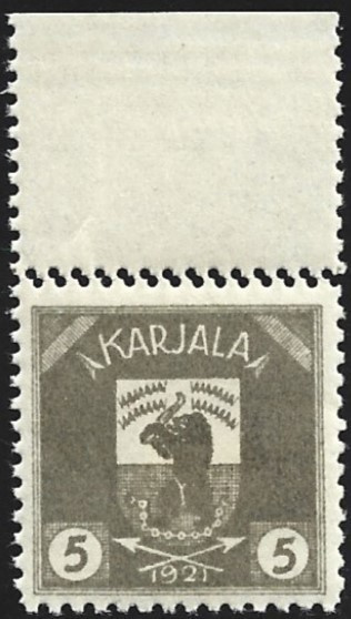 1922 Karjala 5 p YLÄR KAKSOISHAMMASTE  ** LaPe K 1 B Y2H