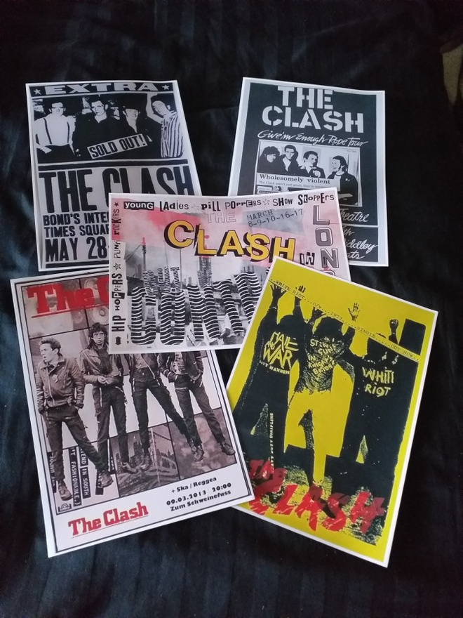 THE CLASH -- julistesetti x5 A4 (Upea Lahja!) #2