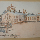 Järvenpää, Järvenpään yhteiskoulu 1947 (T. E.), piirrospk - pikkukuva 1