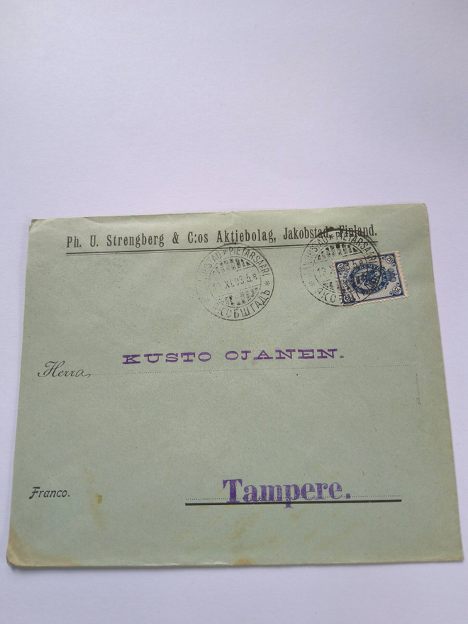 Vanha postilähetyskuori vuodelta 1903