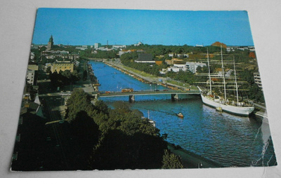 Turku, Suomen Joutsen ja Aurajokea, väripk, p. 1972