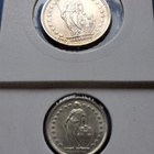 Silver Sveitsi 1/2 ja 1 frangin rahat 1957 - pikkukuva 2