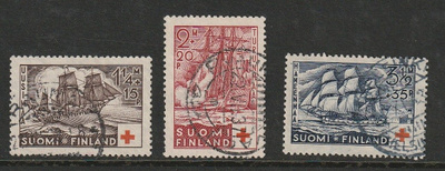 Punainen Risti 1937 leimattu sarja.
