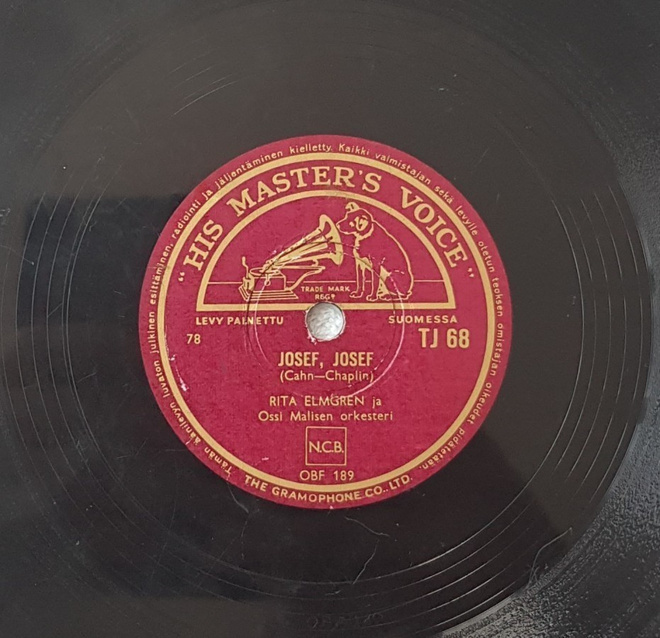 Savikiekko 1955 - Rita Elmgren - His Master's Voice TJ 68