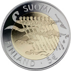 5 € 2007 Suomen Itsenäisyyden 90-vuotis juhlaraha BU - pikkukuva 1