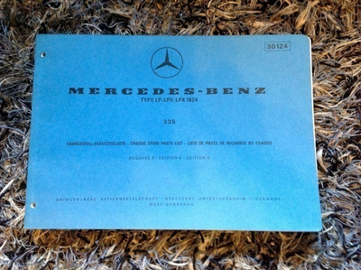 Mercedes-Benz varaosaluettelo kuorma-auto 335 LP/LPS1624,-71