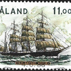 Åland 1988 Purjelaivoja 11,00 mk EP Lape 030 alareuna LOISTO - pikkukuva 1