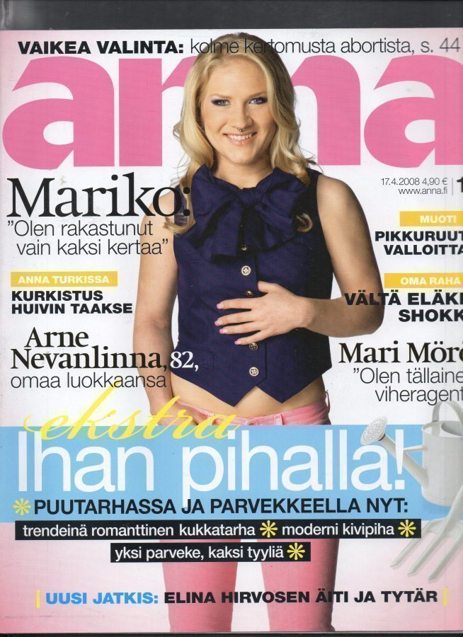Anna n:o 16 2008 Mariko. Mari Mörö. Arne Nevanlinna.