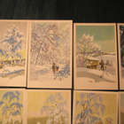 Postikorttisarja Talvimaisema 1940-luvulta. Maasio. 10 eril. - pikkukuva 2