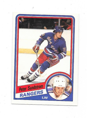 1984-85 OPC #155 Peter Sundström , NY Rangers RC