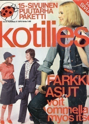 Kotiliesi n:o 8 1976 Veikko Antero Koskeniemi. Uusimaa & Kym