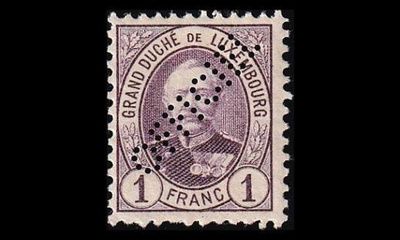 Luxemburg 73D * Virkamerkki läviste 1 Fr (11½:11) (1899)