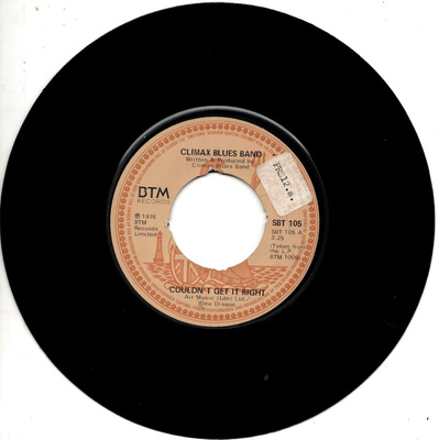 CLIMAX BLUES BAND: Couldn't Get It Right / Fat Maybellin  7"