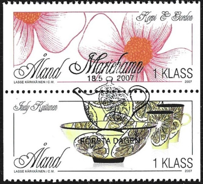 Åland 2007 V 18 Taidekäsityö EP LOISTO PARI LaPe 282+283