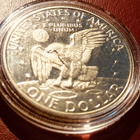 Vuoden 1971 S hopeinen proof-isku 1$ US Eisenhower-kolikko - pikkukuva 2
