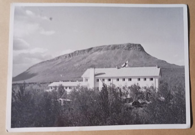 Kilpisjärvi, retkeilymaja, lippu, SMY 1522, p. 1964 + erik.l
