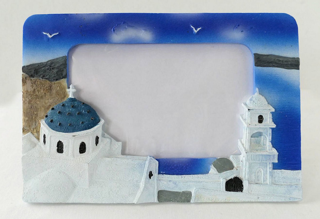 Santorini, valokuvakehys