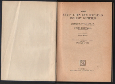 Lyhyt kemiallisen kvalitativisen analysin oppikirja,1930, K3