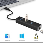 USB HUB x 3 porttia ja RJ45 ethernet verkkokortti - pikkukuva 2