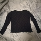 Musta pitsi pusero koko L/ XL kukka kuosi - pikkukuva 1