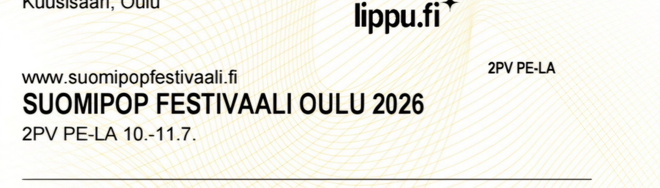 Suomipop Oulu (2pv) pe-la 10-11.7 lippu