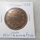 10 penniä 1899 kulkematon , patinoinin alkua. - pikkukuva 5
